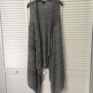 Grey Sweater Drape Vest